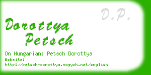 dorottya petsch business card